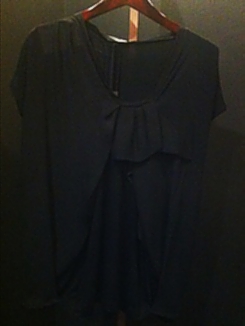 Chiffon asymmetry T-shirt